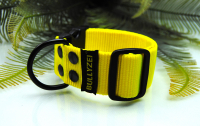 Halsband Nylon Neon-Gelb Gr.S, 40mm breit, genietet und genäht